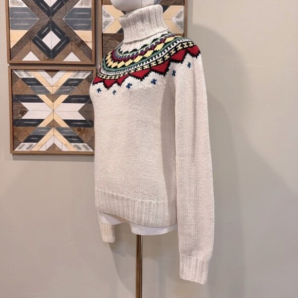 Ralph Lauren Vintage Fair Isle Hand Knit Tricote A La Main Wool Sweater Medium - Picture 3 of 10